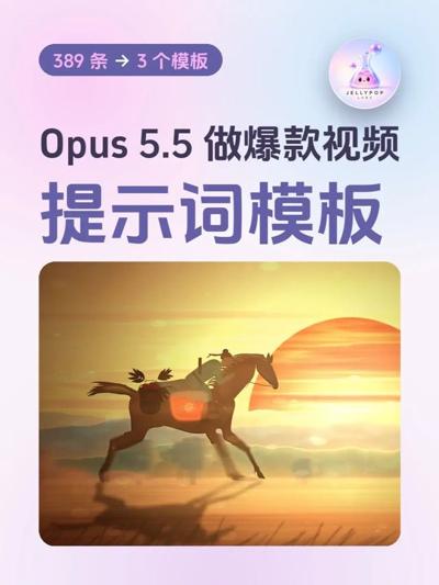 Opus5.5做视频爆款提示词:389条拆成3个模板 封面